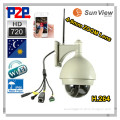 SunView 1.0 Megapixel Plug and Play outdoor Waterproof IP Camera wireless wifi H.264 support PTZ function Motion Detection